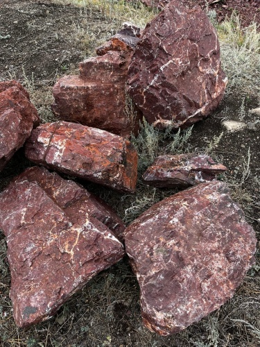 Камни для ландшафтного дизайна красно-фиолетовые 10-60 килограмм купить в Трёхгорном
