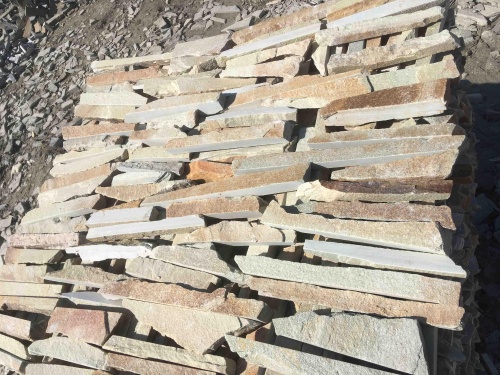 Горбушка златолит золотистый для облицовки купить в Трёхгорном